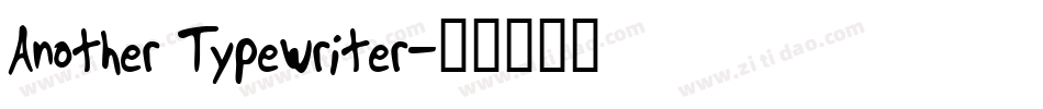 Another Typewriter字体转换